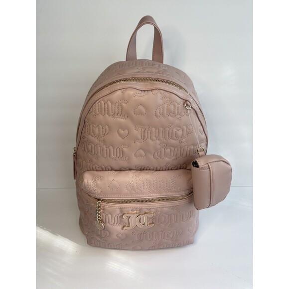 NEW JUICY COUTURE Pink League Backpack Dusty Blush 11JCCPHJC-LJB W/Tags $99 MSRP - Picture 2 of 9